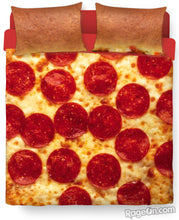 Load image into Gallery viewer, Pizza Bed Duvet Cover and Pillowcase Combo