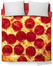 Load image into Gallery viewer, Pizza Bed Duvet Cover and Pillowcase Combo