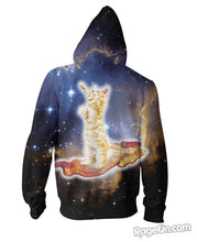 Load image into Gallery viewer, Bacon Cat Zip-Up Hoodie