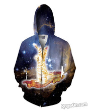 Load image into Gallery viewer, Bacon Cat Zip-Up Hoodie