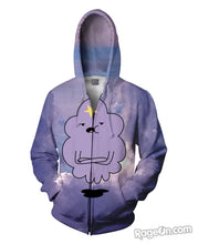 Load image into Gallery viewer, Lumpy Space Princess Zip-Up Hoodie