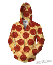 Load image into Gallery viewer, Pizza Zip-Up Hoodie