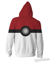 Load image into Gallery viewer, Pokemon Pokeball Catch Em All Zip-Up Hoodie