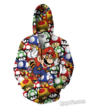 Load image into Gallery viewer, Mario on Shrooms Zip-Up Hoodie
