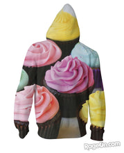 Load image into Gallery viewer, Cupcakes Zip-Up Hoodie