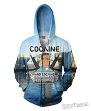 Load image into Gallery viewer, Cocaine and Cocaine Accessories Zip-Up Hoodie