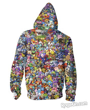 Load image into Gallery viewer, Pokemon Collage Zip-Up Hoodie