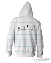 Load image into Gallery viewer, Good Grammar You're* Zip-Up Hoodie