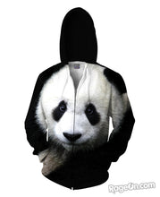 Load image into Gallery viewer, Panda Zip-Up Hoodie