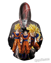 Load image into Gallery viewer, Goku Zip-Up Hoodie