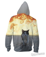 Load image into Gallery viewer, Cat Explosion Zip-Up Hoodie