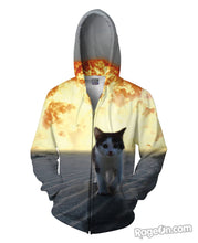 Load image into Gallery viewer, Cat Explosion Zip-Up Hoodie