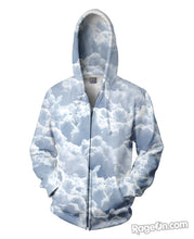Load image into Gallery viewer, Clouds Zip-Up Hoodie