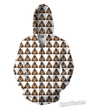 Load image into Gallery viewer, Poop Emoji Zip-Up Hoodie
