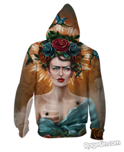Load image into Gallery viewer, Frida Long Zip-Up Hoodie