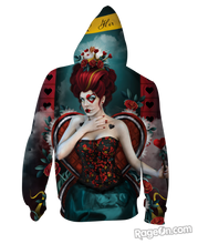 Load image into Gallery viewer, Queen Zip-Up Hoodie