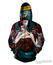 Load image into Gallery viewer, Queen Zip-Up Hoodie
