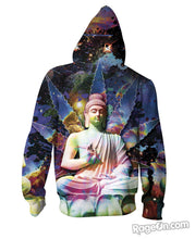 Load image into Gallery viewer, Galactic Buddha Zip-Up Hoodie