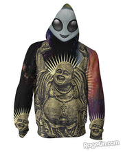 Load image into Gallery viewer, Alien Space Buddha Zip-Up Hoodie