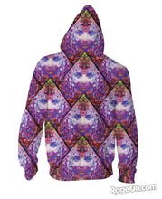 Load image into Gallery viewer, Purple Wowie Zip-Up Hoodie
