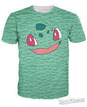 Load image into Gallery viewer, Bulbasaur Face Unique Double-Sided T-Shirt