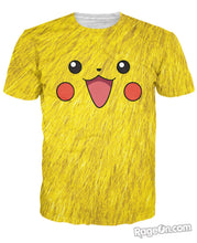 Load image into Gallery viewer, Pikachu Face Unique Double-Sided T-Shirt
