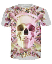 Load image into Gallery viewer, Flower Skull T-Shirt