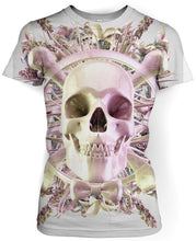 Load image into Gallery viewer, Flower Skull T-Shirt