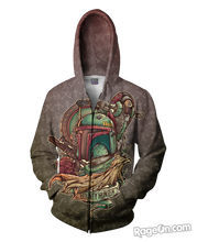 Load image into Gallery viewer, Bounty Hunter Zip-Up Hoodie