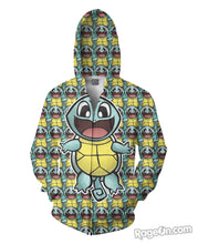 Load image into Gallery viewer, Happy Squirtle Zip-Up Hoodie