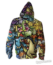 Load image into Gallery viewer, Pokemon Mashup Zip-Up Hoodie