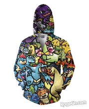 Load image into Gallery viewer, Pokemon Mashup Zip-Up Hoodie
