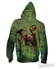 Load image into Gallery viewer, Ed Edd N Eddy on Bathsalts Zip-Up Hoodie