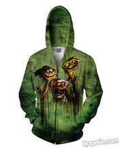 Load image into Gallery viewer, Ed Edd N Eddy on Bathsalts Zip-Up Hoodie
