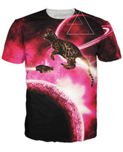 Load image into Gallery viewer, Space Cat Rocket Blast T-Shirt