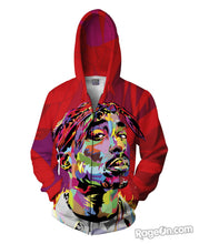 Load image into Gallery viewer, Tupac Zip-Up Hoodie