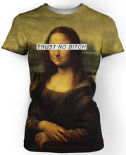 Load image into Gallery viewer, Trust No Bitch Mona Lisa T-Shirt