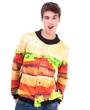 Load image into Gallery viewer, Hamburger Baseball Jacket