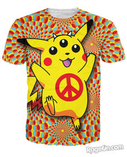 Load image into Gallery viewer, Pikachu Peace Trip T-Shirt